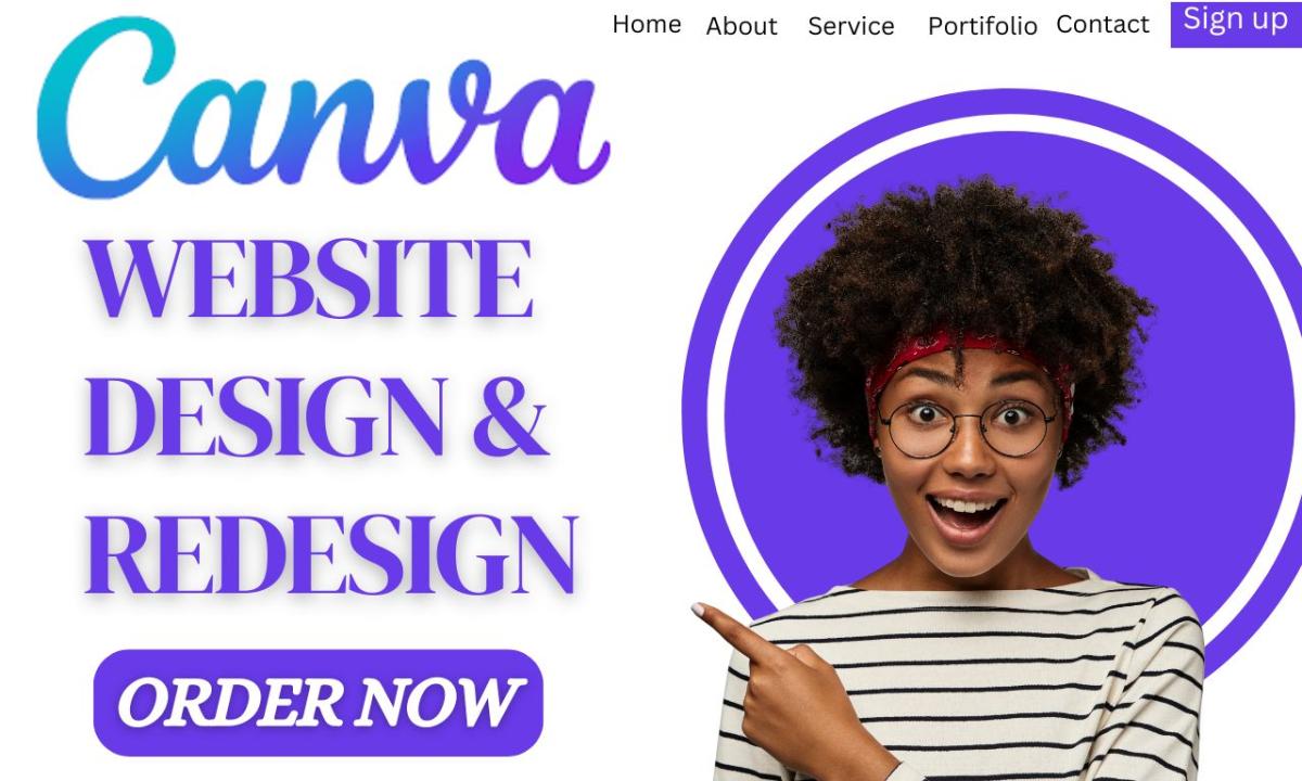 I will design Canva website, Canva website redesign, Canva portfolio, and Canva landing page
