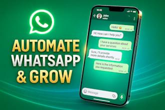I will build WhatsApp automation, n8n, Meta, 360dialog, Gupshub, and custom chatbot flows