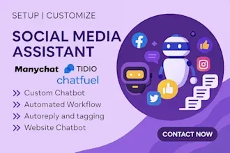 I will create social media AI chatbot Instagram ManyChat DM automation lead generation