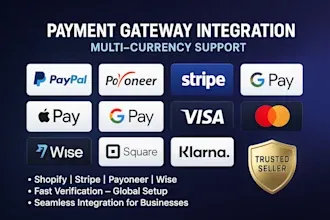 I will setup Shopify Payment BigCommerce with Stripe SEPA Paystack BNPL Wise Google Pay