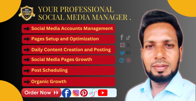 I Will Be Your Social Media Manager and Content Creator