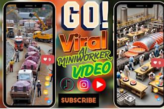 I will AI Minichef, AI Miniworker, Video AI, Product Video, AI Miniature, AI Skincare