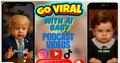 I Will Create a Viral Baby Podcast Talking Baby, Your Look Like Baby, AI News Baby