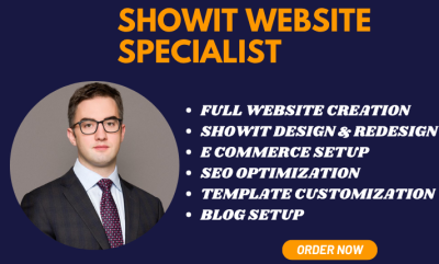 I will design, redesign showit website, and customize it with premium templates