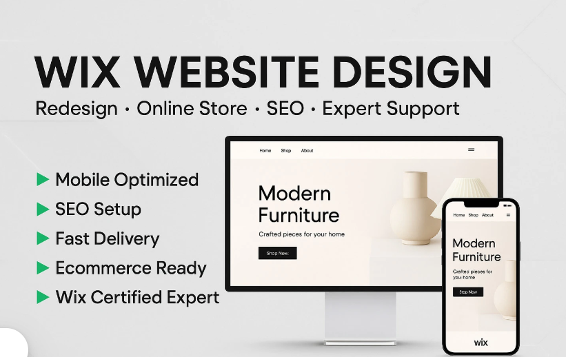 I will build Wix website design or redesign Wix developer Wix expert SEO online store