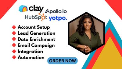 I will Clay Clay Com Workflow Automation HubSpot CRM Instantly AI Cold Email Marketing