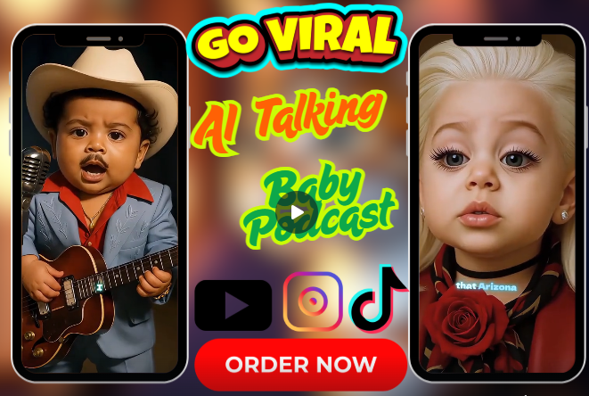 I will create viral AI baby music, your look-alike baby talking avatar videos & baby podcast