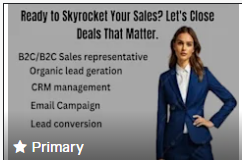 Be Sales Representative, Expert Sales Closer, Lead Conversion Specialist & Expert Deal Closer