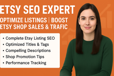 I will do Etsy SEO Account Creation, Etsy Shop Promotion, Etsy Digital Product Listing