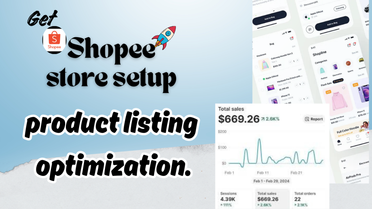 I Will Set Up and Design Your Shopee or Lazada Store with Optimized Listings