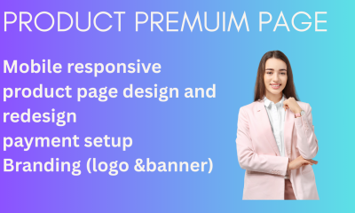 I will do a distinctive product page or landing page on Shopify