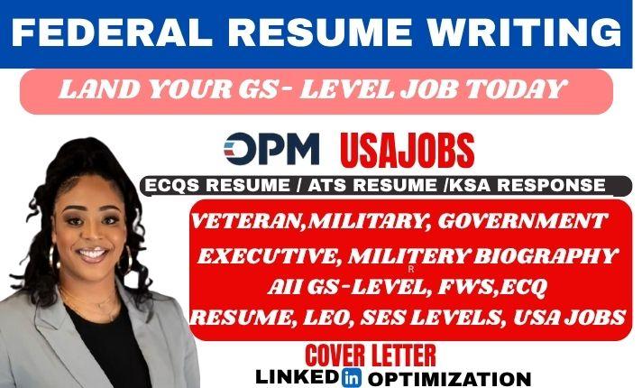 I will write a federal resume for USA Jobs ATS optimized targeted job application