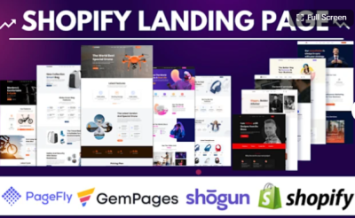 I will build a Shopify Product Landing Page & Website with GemPage, Shogun, PageFly