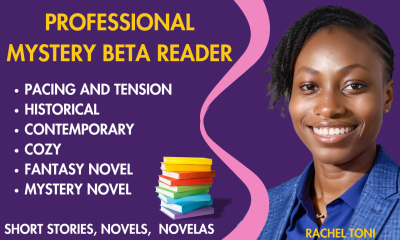 I will beta read mystery novel romance novel science fiction