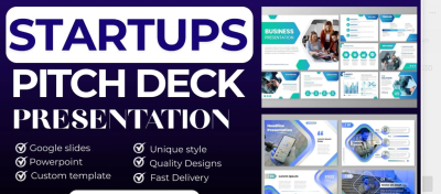 I will design startup pitch deck presentation design startups powerpoint presentation