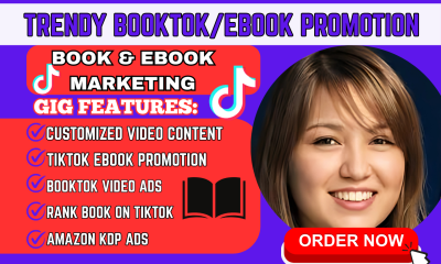 I will do BookTok TikTok Promotion, Book Advertising, Viral Rank BookTok, Ebook Promotion