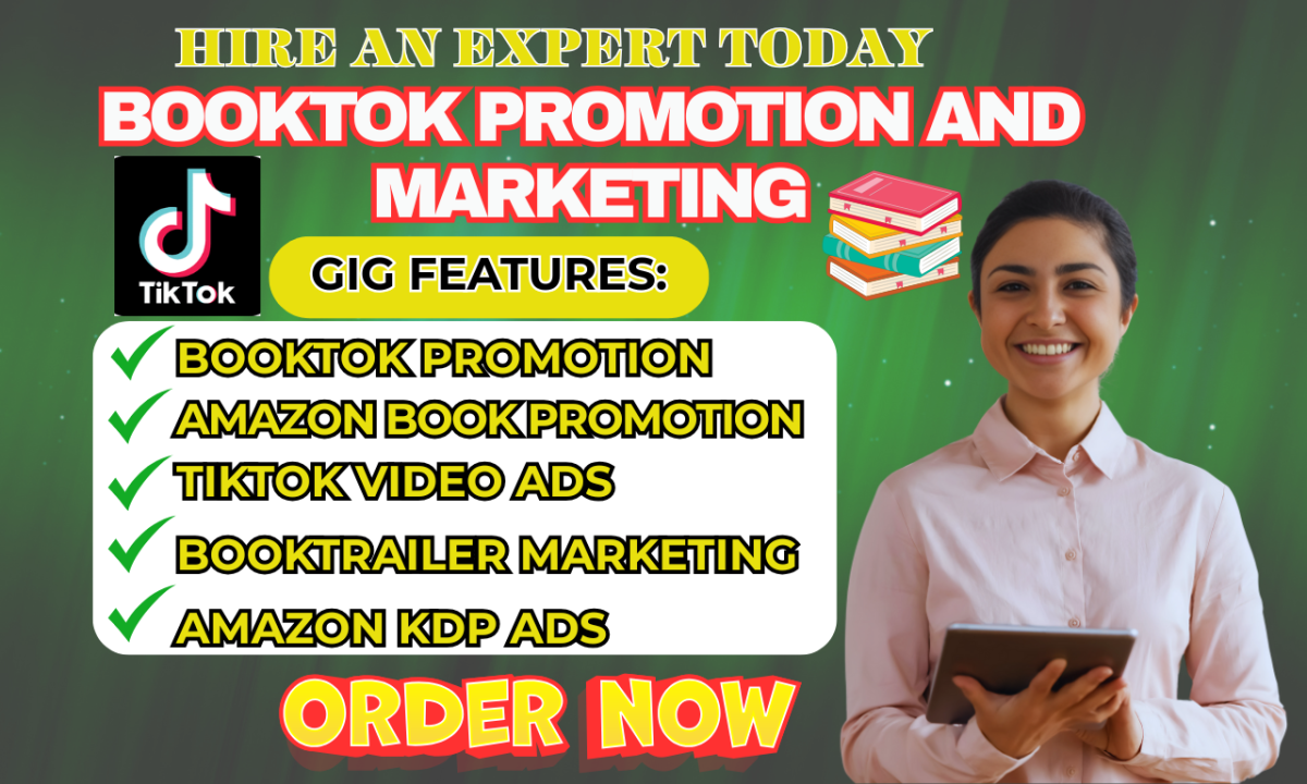 I will do BookTok Book Promotion Amazon KDP Ads Ebook Marketing BookTok TikTok Video