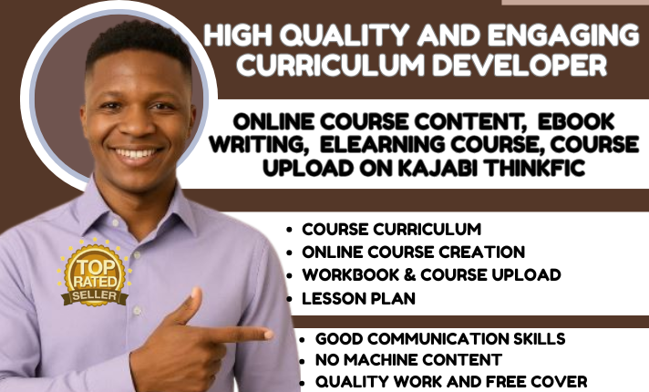 I Will Create Online Course Content, Course Curriculum, Lesson Plan, Workbook, and PPT