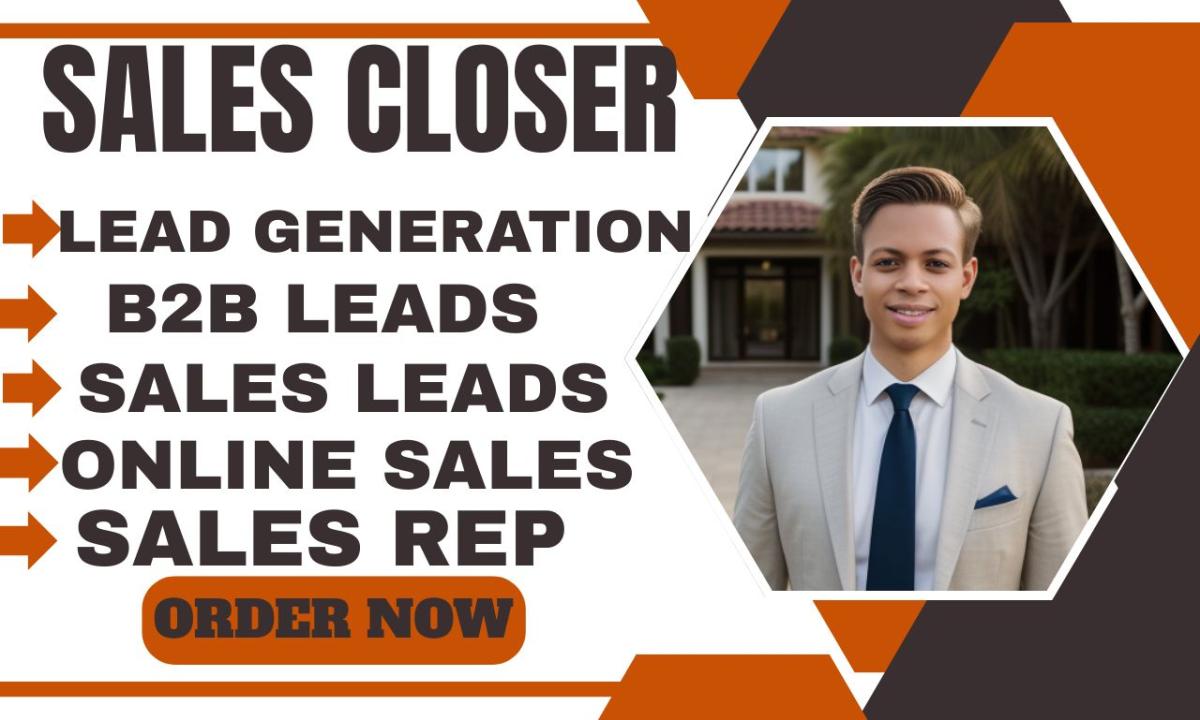 I will be sales closer salesperson B2B sales lead telemarketing sales agent online sale