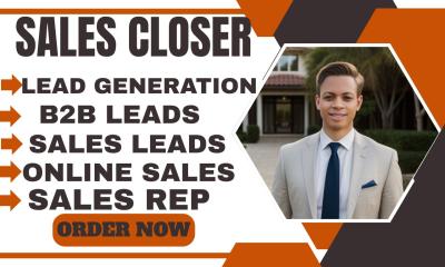 I will be sales closer salesperson B2B sales lead telemarketing sales agent online sale