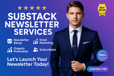 I Will Setup Substack Account, Newsletter Design, Email Marketing, Substack Promotion & SEO