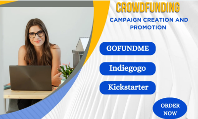 I will do crowdfunding campaign creation and promotion on GoFundMe, Indiegogo, Kickstarter