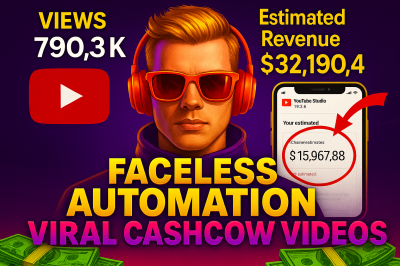 I will do viral cash cow faceless video and high retention automation channel