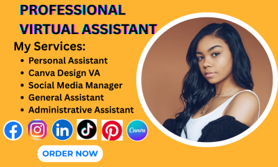 I will be your Social Media Manager, Canva Graphic Designer, Personal Virtual Assistant