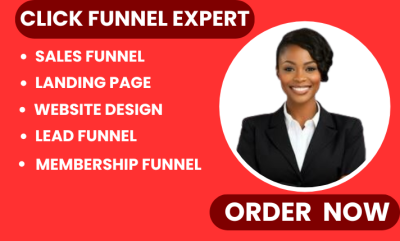 I Will Design Unbounce, Simvoly, Expert Domain Setup, Leadpage, Thinkific, and ClickFunnels