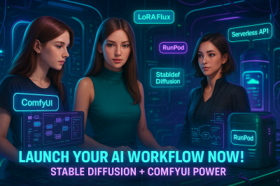 I will deploy Stable Diffusion with ComfyUI on RunPod using LoRA Flux and API Serverless