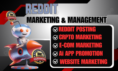 I will manage Reddit post marketing for ecommerce website, IPTV, AI app, crypto, memecoin