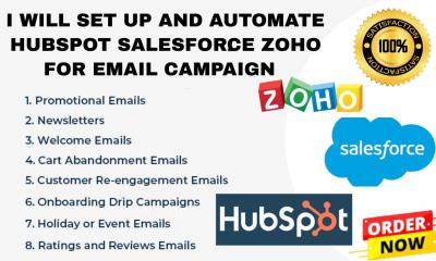 I Will Set Up and Automate HubSpot, Salesforce, Zoho for Email Campaigns