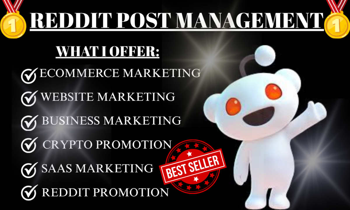 Will Do Reddit Post for IPTV, eCommerce Website, AI App, Crypto Business, Product Link