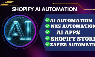 I will build Shopify store with AI automation, AI apps, Shopify AI automation, Zapier, and n8n
