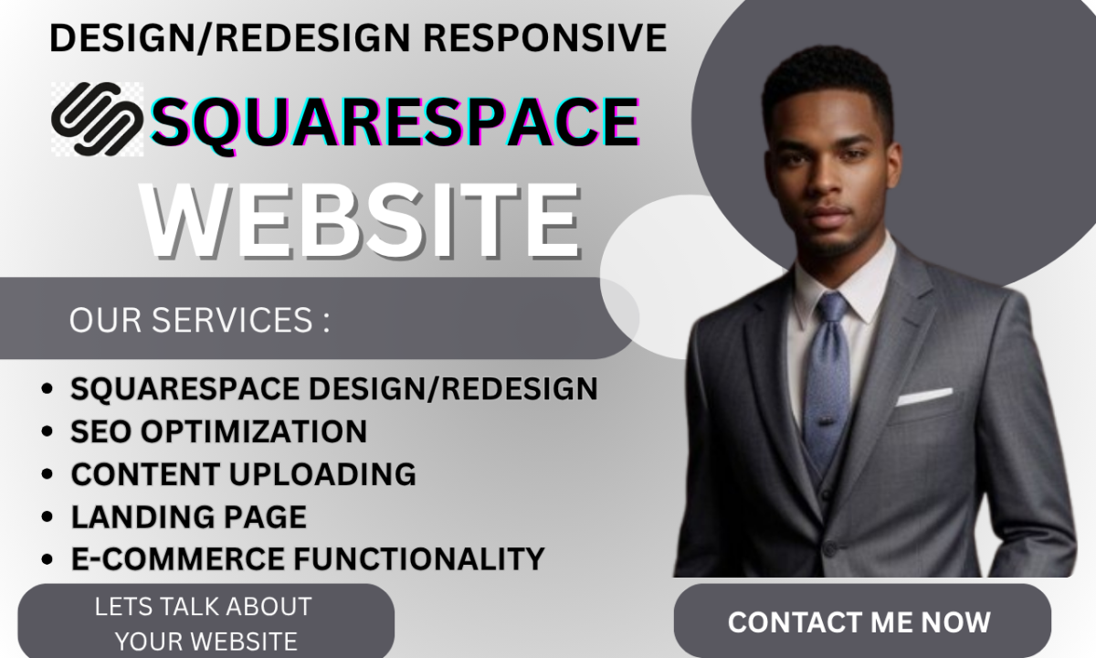 I Will Build a Sleek Squarespace Website Design, Redesign, and Optimize SEO