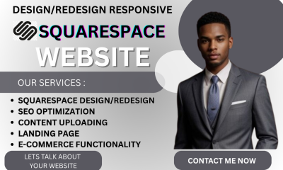 I Will Build a Sleek Squarespace Website Design, Redesign, and Optimize SEO