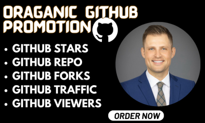 I will do professional GitHub organic promotion to boost stars, repo viewers