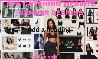 I Will Design Website Banner and Shopify Banner