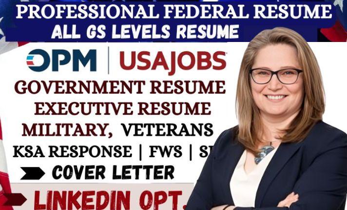 I will write federal resume for USAJOBS, ATS resume writing, executive resume writing