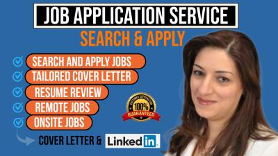 I will search and apply for remote job, job search, job application, apply for jobs