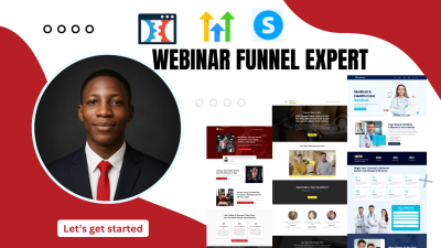 I will design expert webinar funnels and landing pages using ClickFunnels GHL WebinarJam
