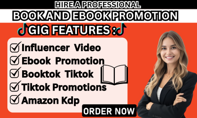 I will viral booktok ebook marketing booktok influencer amazon kdp book trailer