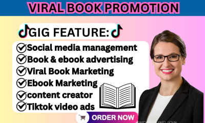 I will viral book promotion TikTok influencer Amazon KDP BookTok ebook marketing