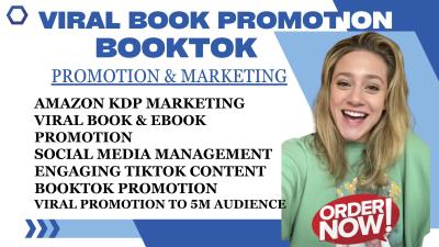 I will viral booktok tiktok book promotion amazon kdp ads booktok influencer video book