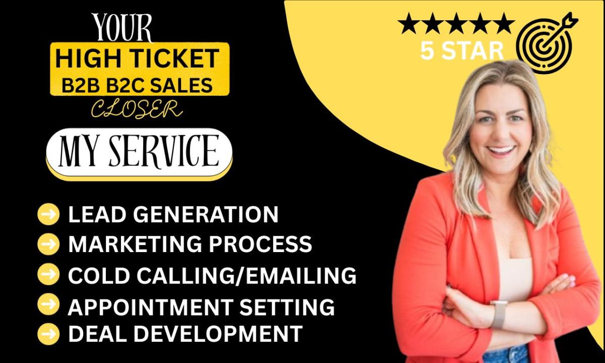 I will be your business sales closer, cold caller, appointment setter, telemarketer, and sales expert