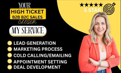 I will be your business sales closer, cold caller, appointment setter, telemarketer, and sales expert