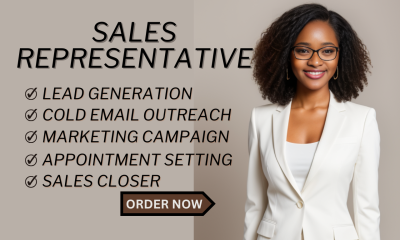 I will sales closer lead generation sales leads sales representative sales agent