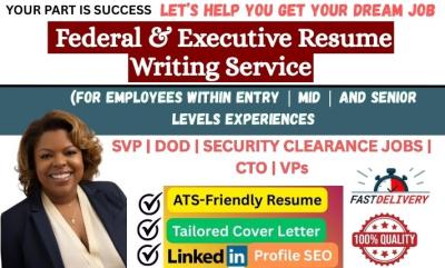 I will write USAJOBS Federal Resume, Executive Resume, Government and Military Resume