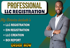 Do LLC Registration, Get EIN Number, LLC Creation, BOI Report