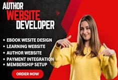 Design Author Portfolio Website, Ebook Website, Ebook Report, Learning Website